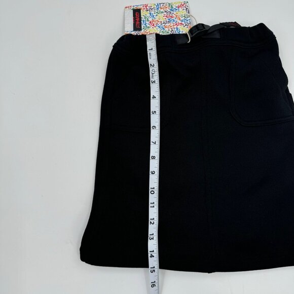 NWT - Gramicci Baker Black Fleece Skirt With Adjustable Waist - Picture 9 of 10